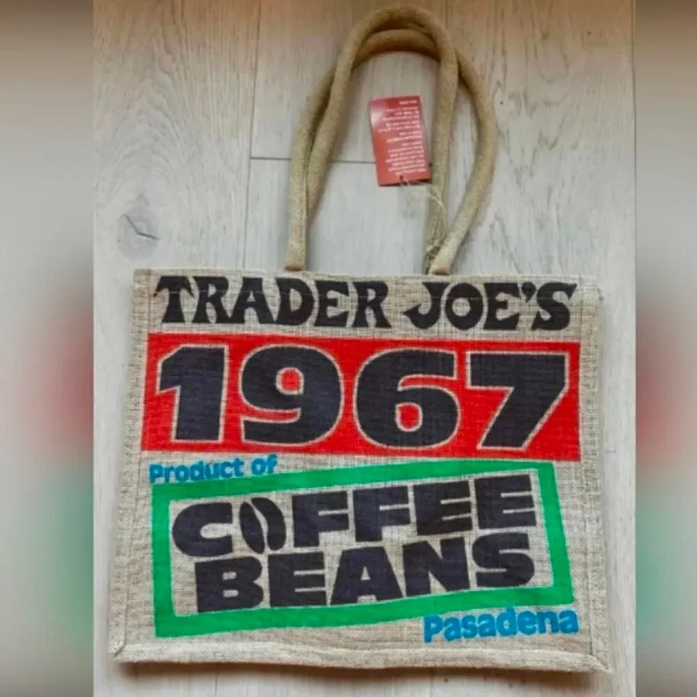 Trader Joes Coffee Jute BAG Limited Edition Nwt *Free Gift